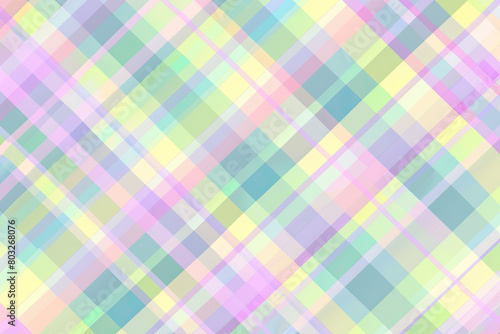 abstract pastel tartan plaid and stripe pattern with cute cotton candy color background
