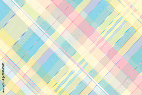 abstract pastel tartan plaid and stripe pattern with cute cotton candy color background