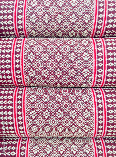 Closeup of the traditional Thai style pattern.