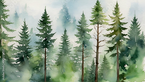 forest in the morning