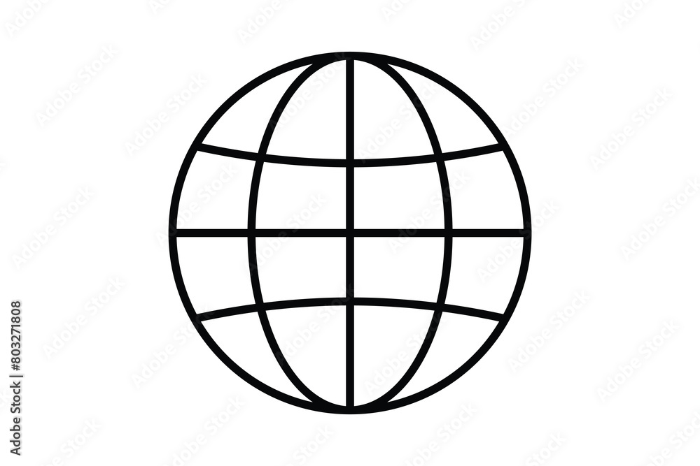 World icon - globe - vector icon World icon - globe - vector icon