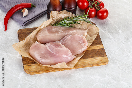 Raw chicken breast boneless for cooking