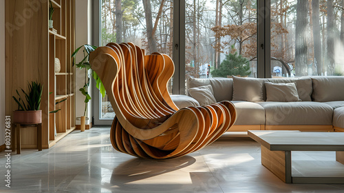 Innovative Parametric Plywood Armchair