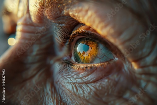 Detailed close up of a person s eye  suitable for medical or beauty concepts