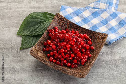 Ripe sweet wild organic cowberry