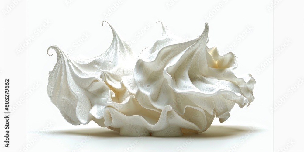 Close up of whipped cream on white surface, perfect for food and dessert concepts Close up of whipped cream on white surface, perfect for food and dessert concepts