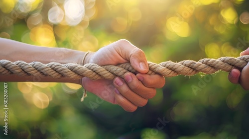 Hands Gripping Shared Rope Symbolizing Gradual Trust and Open Communication Between Partners