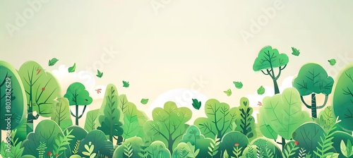growing trees, carbon dioxide absorption banner photo