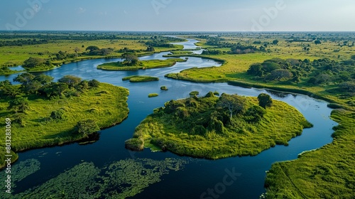The Wild Pantanal, the world's largest tropical wetland area spread across Brazil, Bolivia, and Paraguay, --ar 16:9 --stylize 250 Job ID: 2822da6e-548e-49e6-b5f7-e36eb10d174f