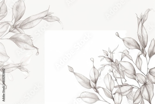 Detailed black and white sketch of a plant, perfect for botanical illustrations or educational materials