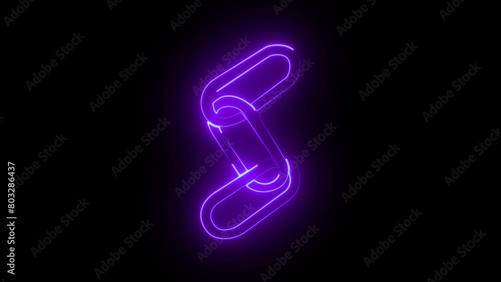 Abstract neon hyperlink line ui icon animation Abstract neon hyperlink line ui icon animation