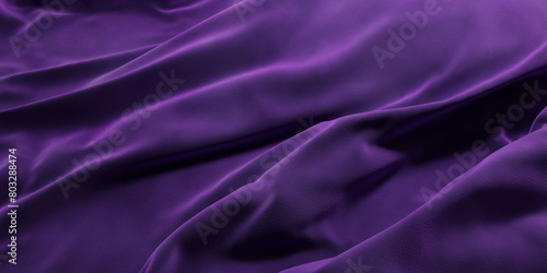 Close up of bed with purple sheets 3d render illustration