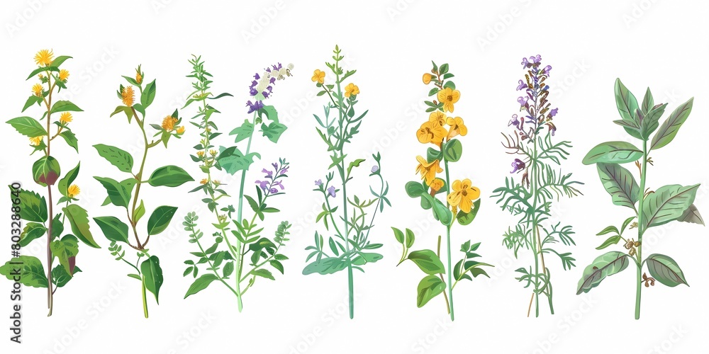 Alternative medicine with medicinal herbs background picture, 