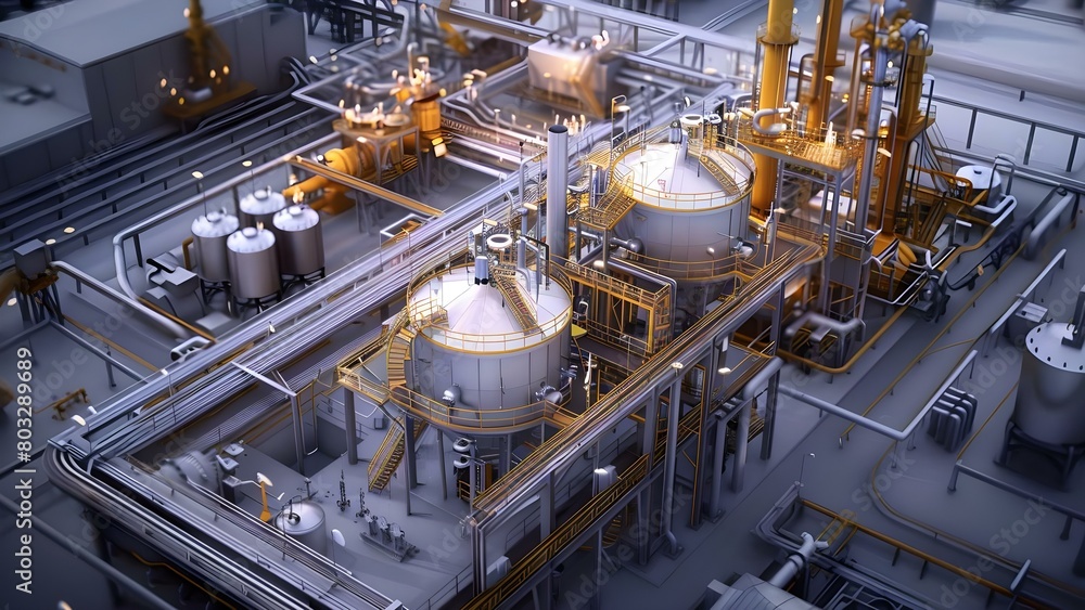 Detailed simulation of gold refinery process with energyefficient machinery and minimal environmental impact. Concept Gold Refining Process, Energy-Efficient Machinery, Environmental Impact