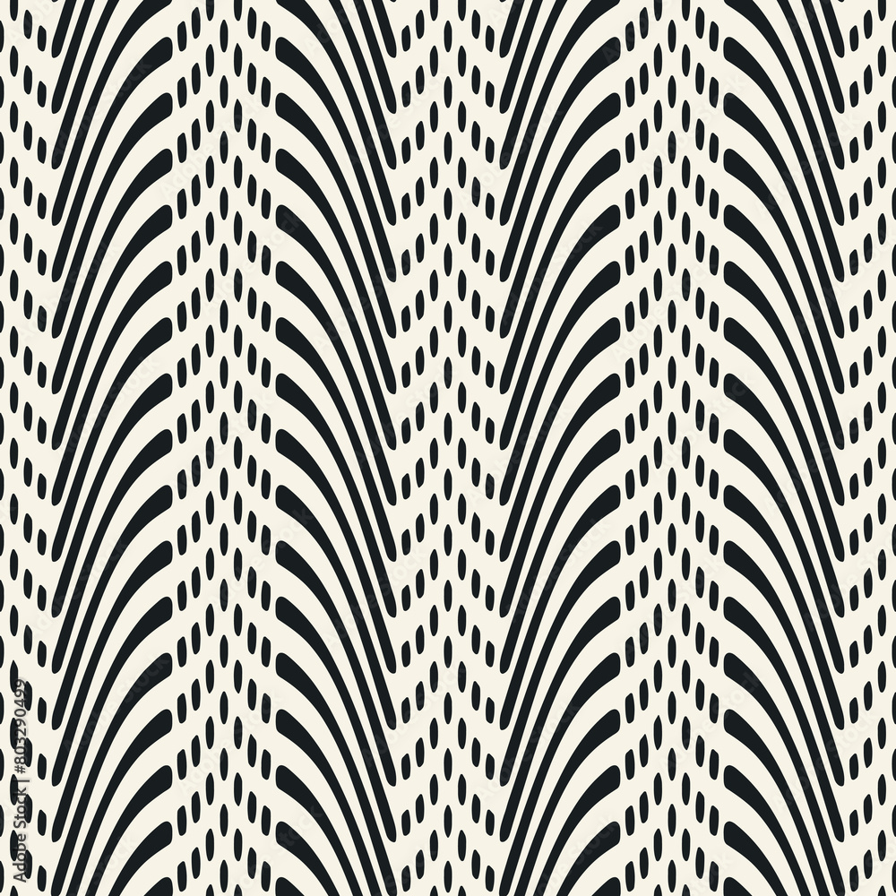 Monochrome Dashed And Dotted Herringbone Pattern Monochrome Dashed And Dotted Herringbone Pattern