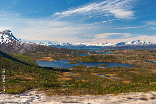  northern norway:nature sceneries on the road from Fauske to Narvik