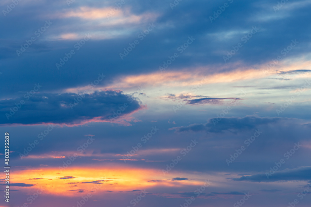 Scenic and dramatic clouds at sunset. Scenic and dramatic clouds at sunset.