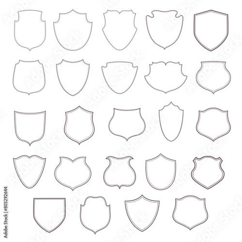 Vector Illustration of Crests. Set.
