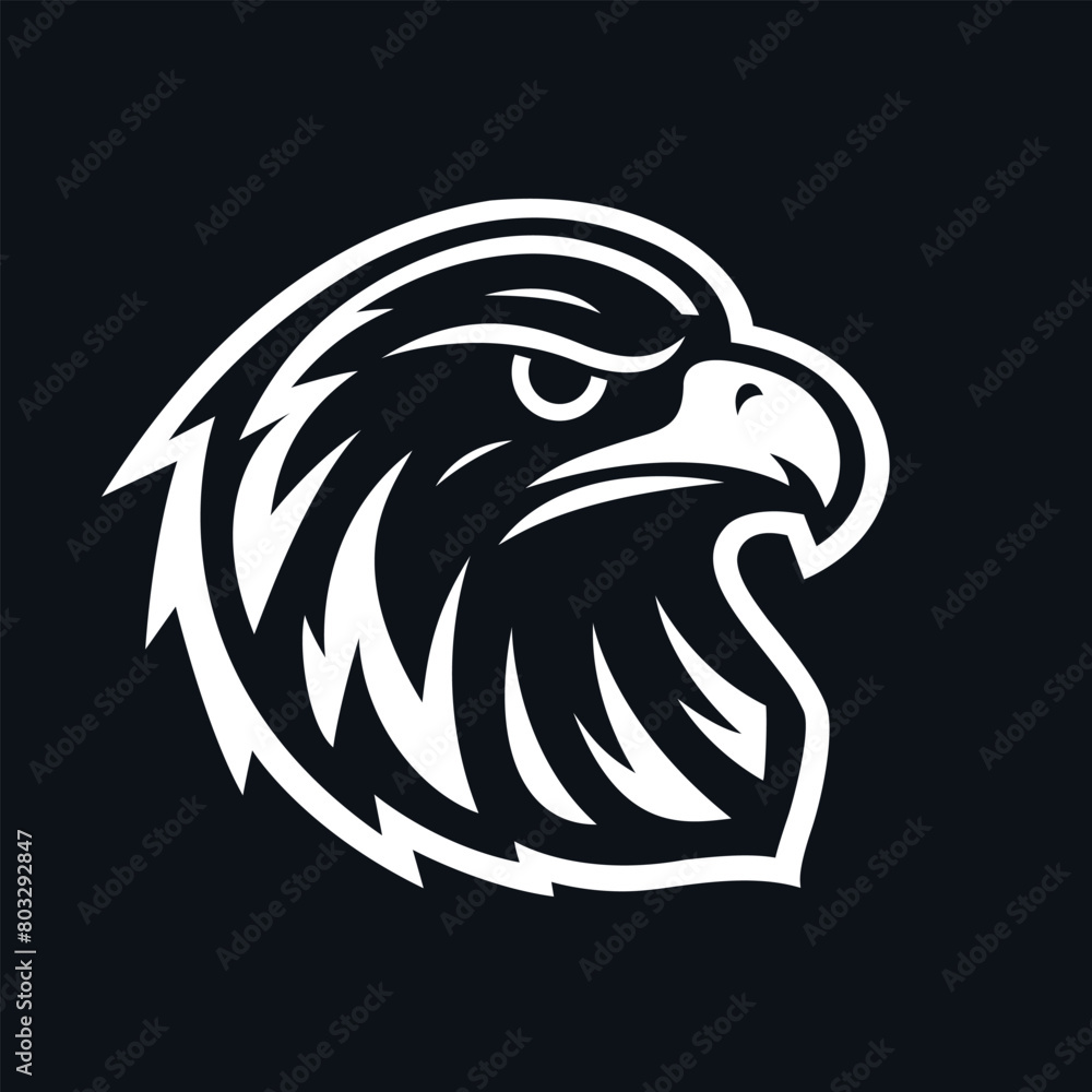 Obraz premium head of eagle vector illustration logo