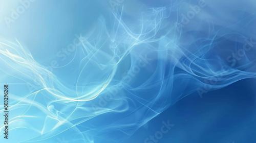 Blue background with white swirls and lines