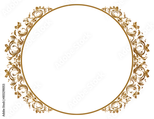 PNG vintage aesthetic round frame