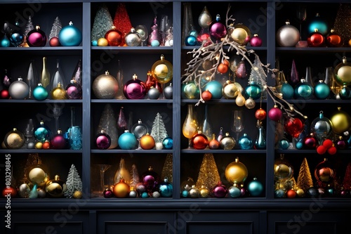 zeimage HD Festive Delight Colorful Christmas Baubles
