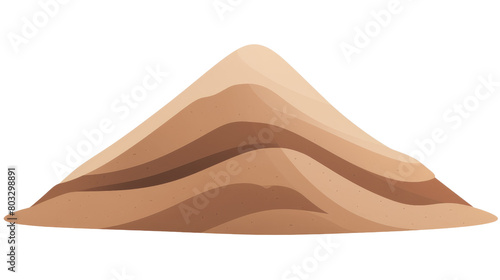 A pile of sand in isolated on transparent background