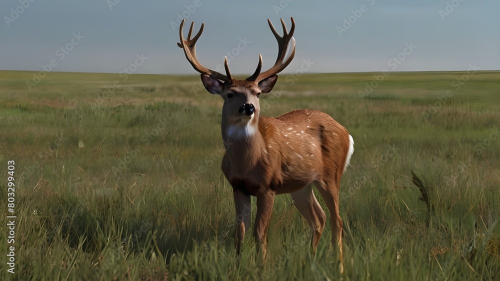 Fototapeta premium deer in the field