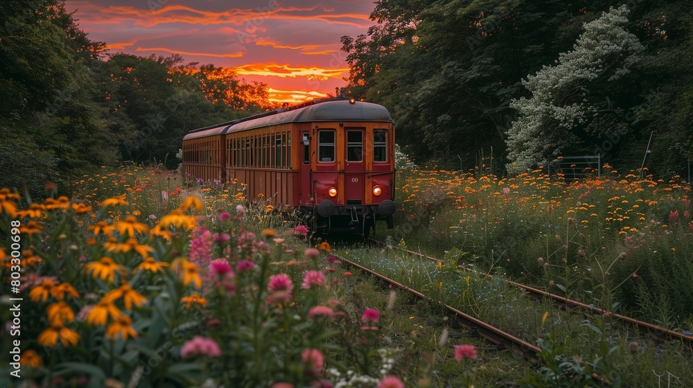 Fototapeta premium Luxury Suite on Wheels, generative ai