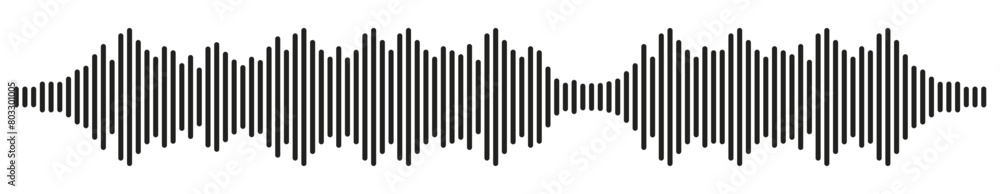 Radio Wave icon. Monochrome simple sound wave on whitet background. Vector sound wave icon. Music player sound bar. Record interface. Equalizer icon with soundwave line. vector illustration. Eps 10 Radio Wave icon. Monochrome simple sound wave on whitet background. Vector sound wave icon. Music player sound bar. Record interface. Equalizer icon with soundwave line. vector illustration. Eps 10