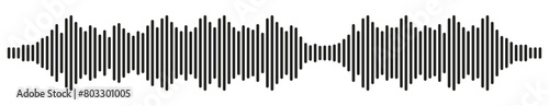 Radio Wave icon. Monochrome simple sound wave on whitet background. Vector sound wave icon. Music player sound bar. Record interface. Equalizer icon with soundwave line. vector illustration. Eps 10
