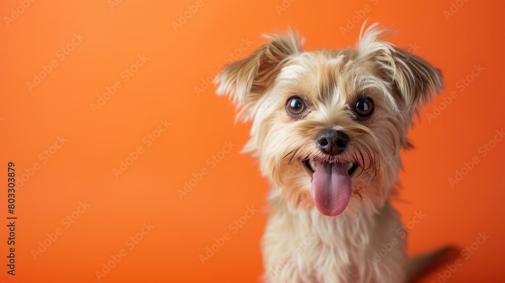 Small dog with long hair and big eyes