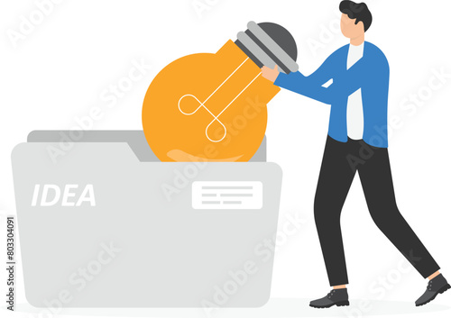 Businessmen put idea into personal folder,
