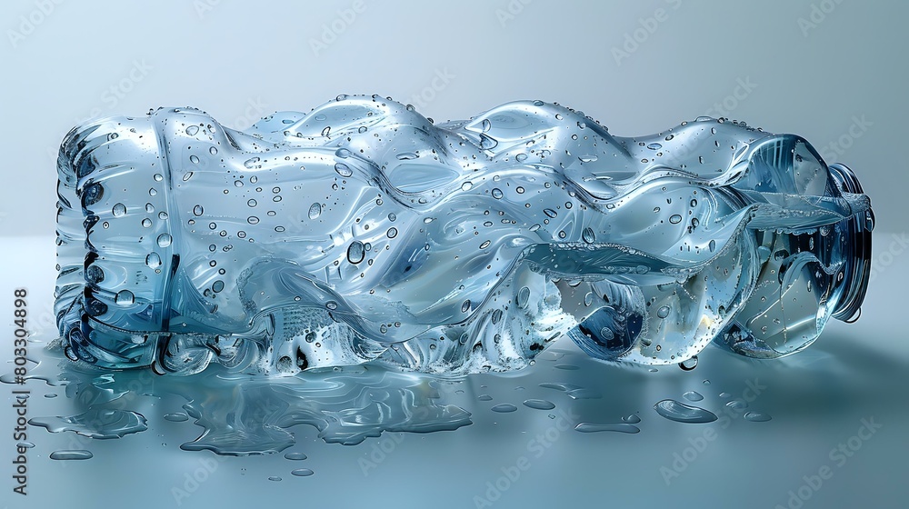 Deformed Plastic Bottle with Resilience and Subdued Elegance Deformed Plastic Bottle with Resilience and Subdued Elegance
