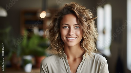 portrait of a beautiful young woman smiling