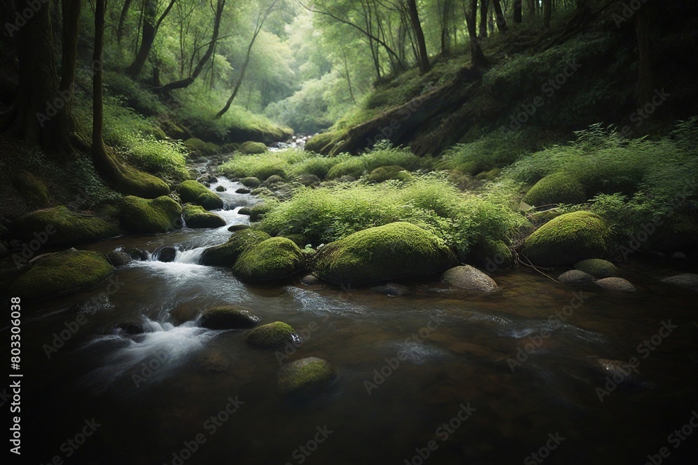 stream in the forest stream in the forest