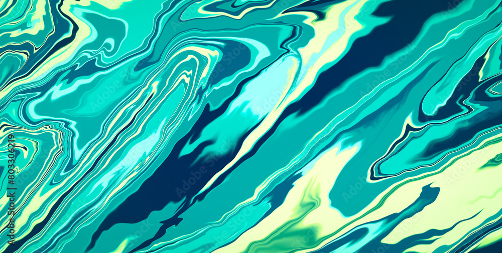Fototapeta premium Vivid Green Artistic Expression with Abstract Patterns