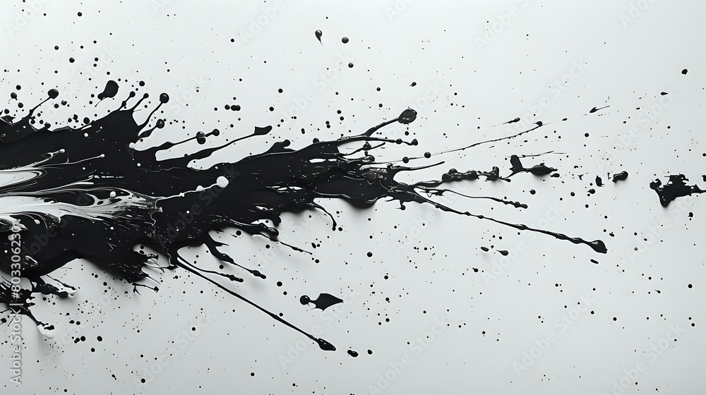 Obraz premium Artistic Rebellion: Dynamic Black and White Splatter Texture