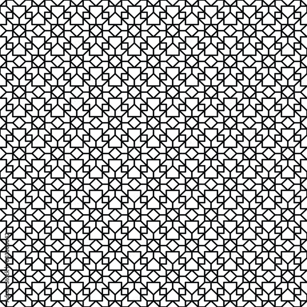 Vector geometric ornament in ethnic style. Abstract seamless pattern with EPS 10.Simple modern background texture. Repeat geo design