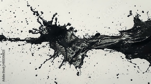 Captivating Chaos: Bold Black and White Splatter Design