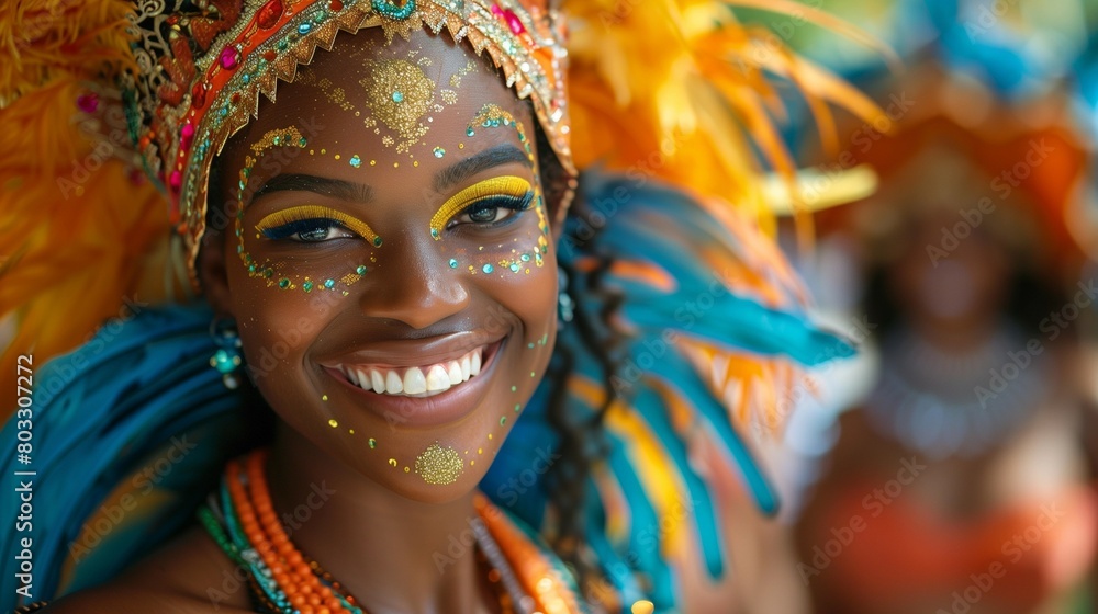 Joyful Carnival Procession, generative ai