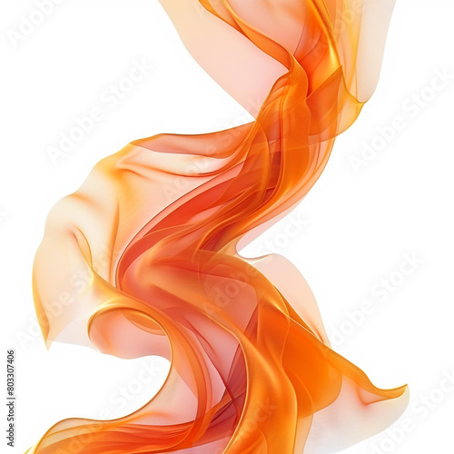 Tangerine zest orange abstract waves  starkly isolated on a white background  high-resolution capture. - Image  4  Techwizard