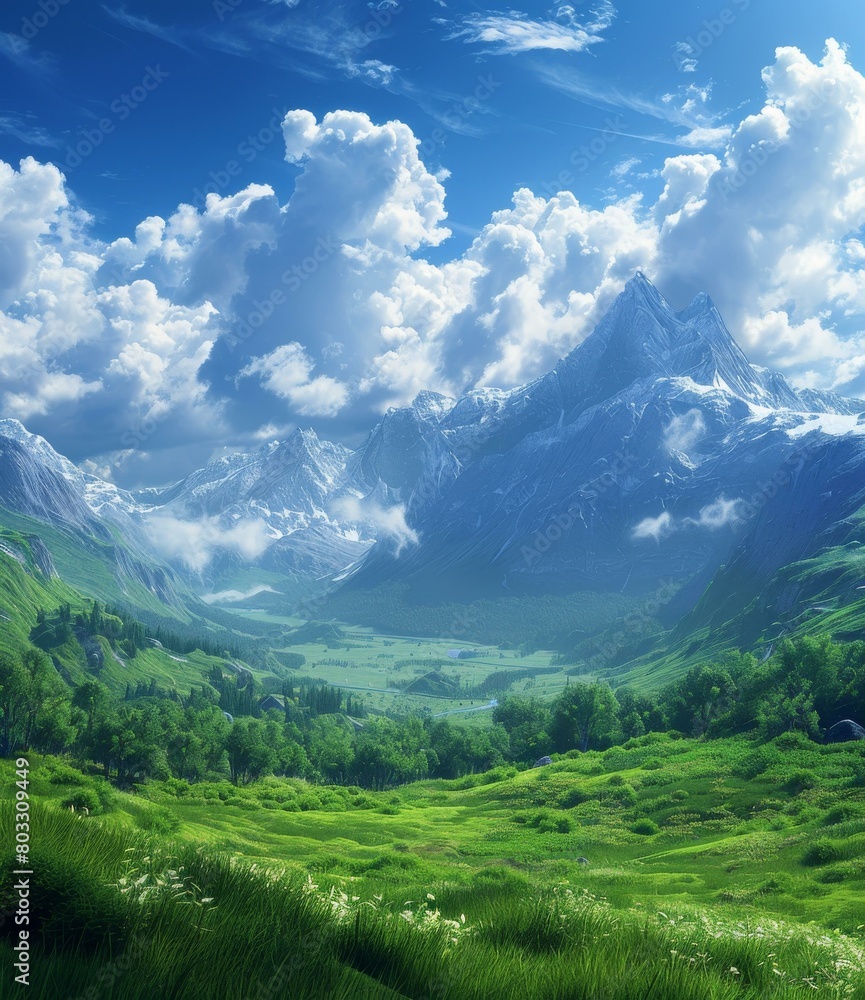 Fototapeta premium Fantasy Mountain Landscape