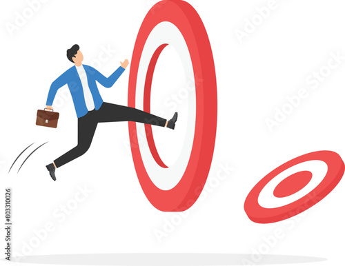 Business education is the way to the goal. Successful businessman on stacks of books, staff training and specialization,

