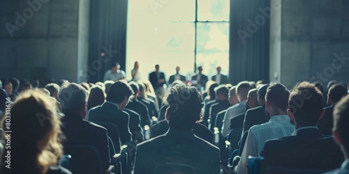 Business conference with diverse audience