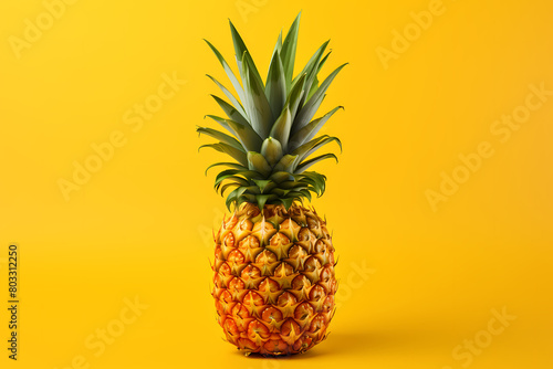 Pineapple Background with Copy Space for Text