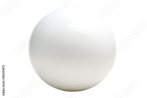 A white ball is sitting on a white background, transparent background