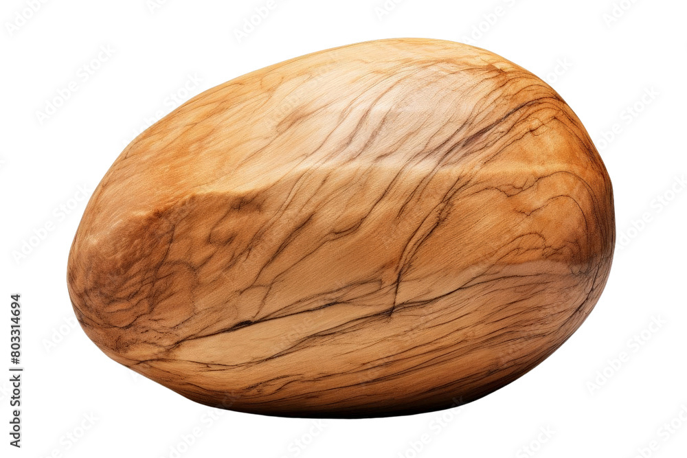 A large brown nut with a rough surface, white background, transparent background A large brown nut with a rough surface, white background, transparent background