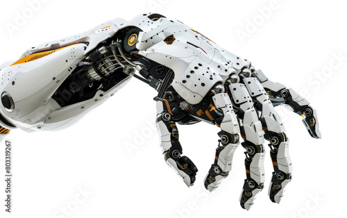Automated Arm Technology, Machine Arm Robotics isolated on Transparent background.