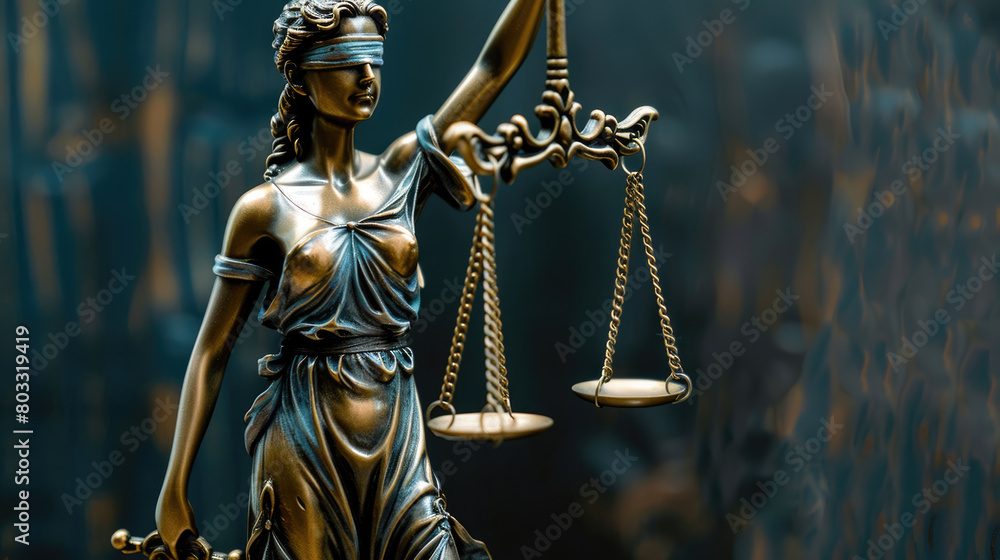 Bronze figurine of Themis. Justice concept Bronze figurine of Themis. Justice concept
